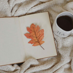 Book with Autumn Leaf - Image