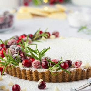Cake topped with Cranberries - Image