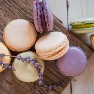 Different types of Macaroons on a board - Image
