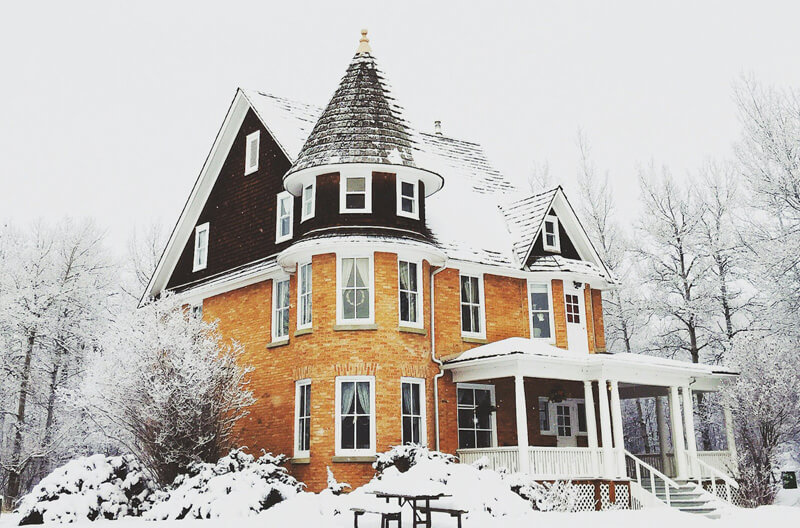 Elegant House under Snow Image