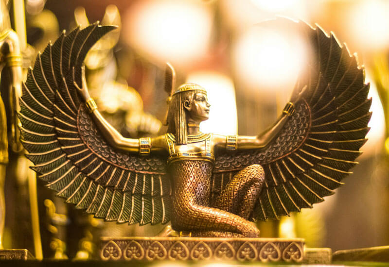 Golden figurine of Goddess Isis Image