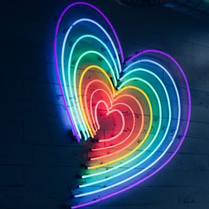 Neon Multicolored Heart - Image