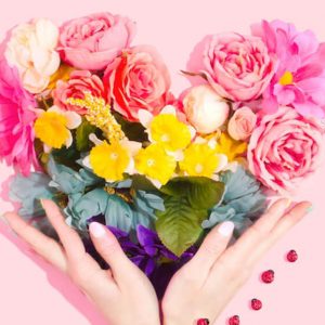 Rainbow Flower Heart - Image