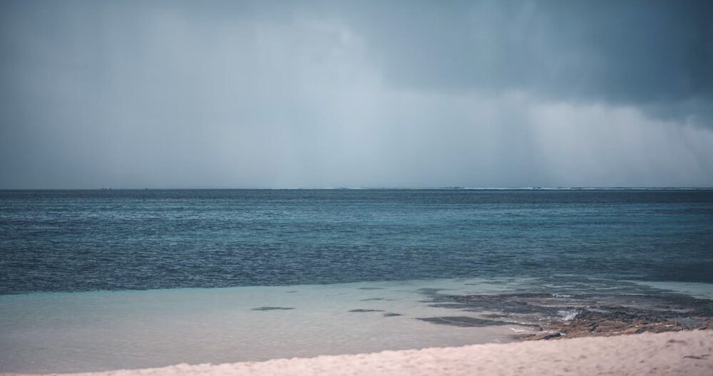 Raining on the Beach