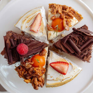 Slices of Different Flavored Cakes - Image