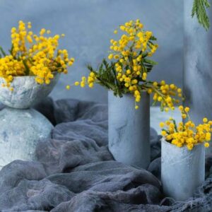Three Vases with Yellow Flowers - Image