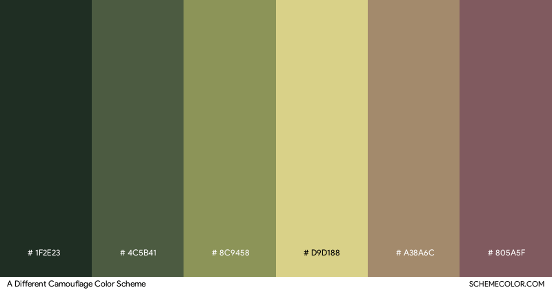 A Different Camouflage color scheme