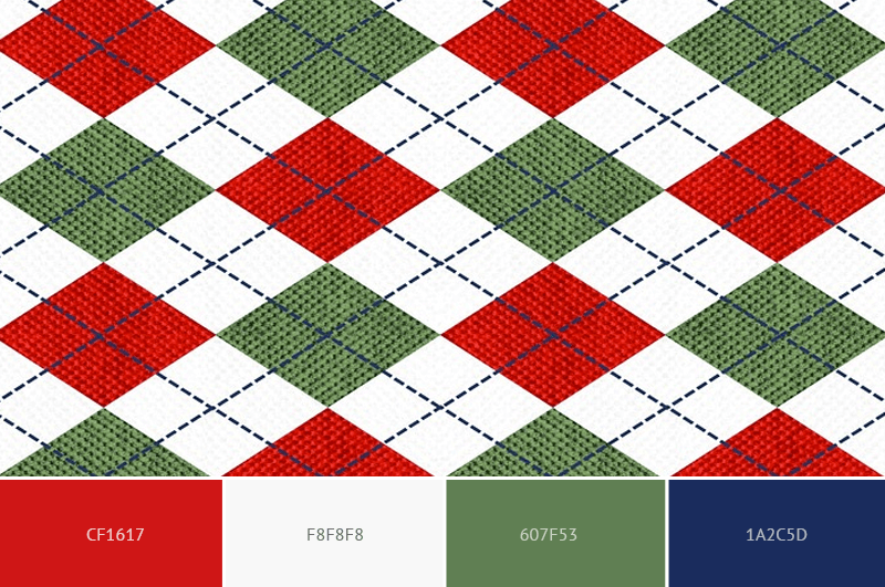 Argyle Christmas Sweater color scheme