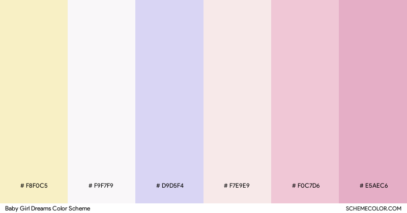 Baby Girl Dreams color scheme