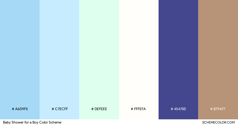 Baby Shower for a Boy color scheme