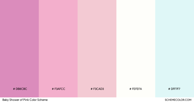 Baby Shower of Pink color scheme