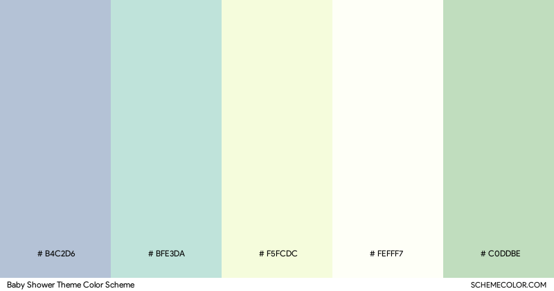 Baby Shower Theme color scheme