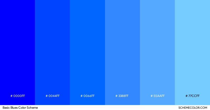 Basic Blues color scheme
