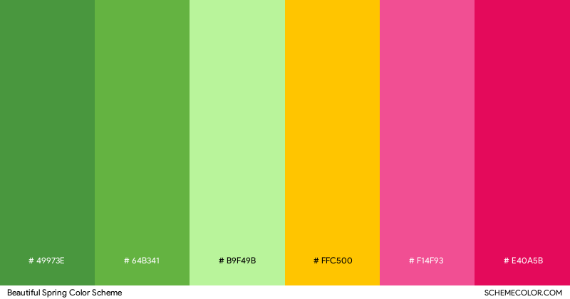 Beautiful Spring color scheme