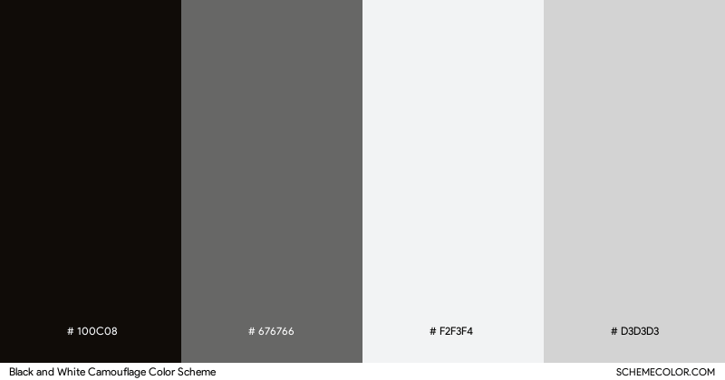 Black and White Camouflage color scheme