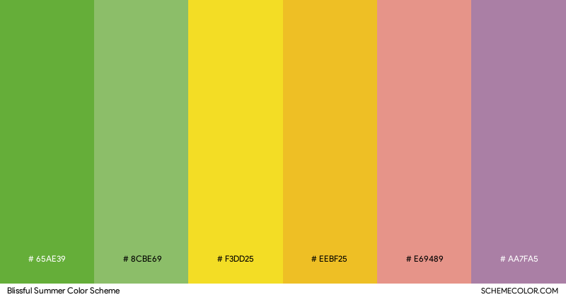 Blissful Summer color scheme