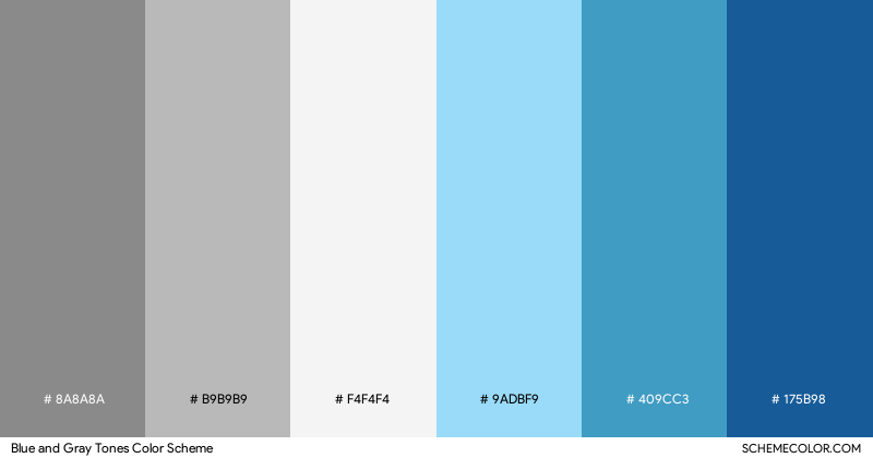 Blue and Gray Tones color scheme