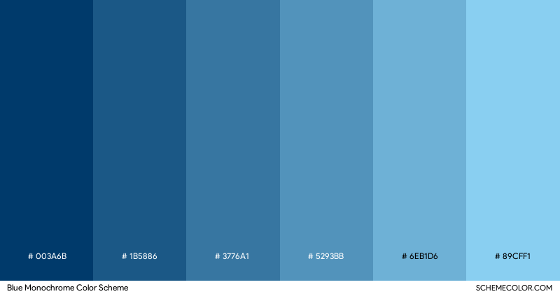Blue Monochrome color scheme