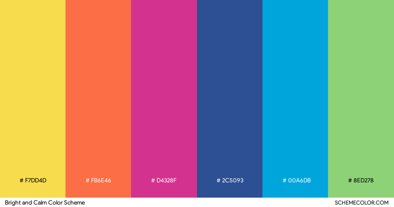 Bright and Calm color scheme