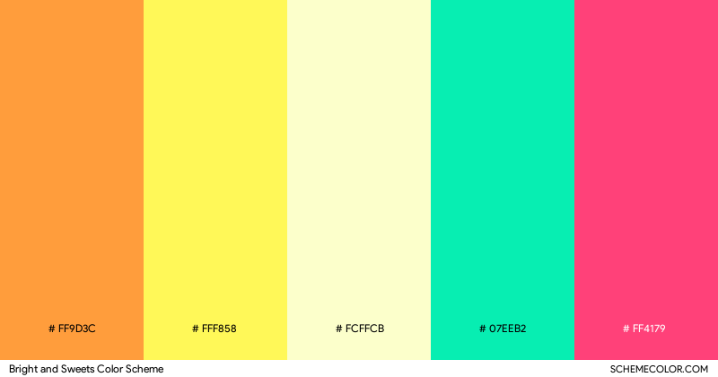 Bright and Sweets color scheme