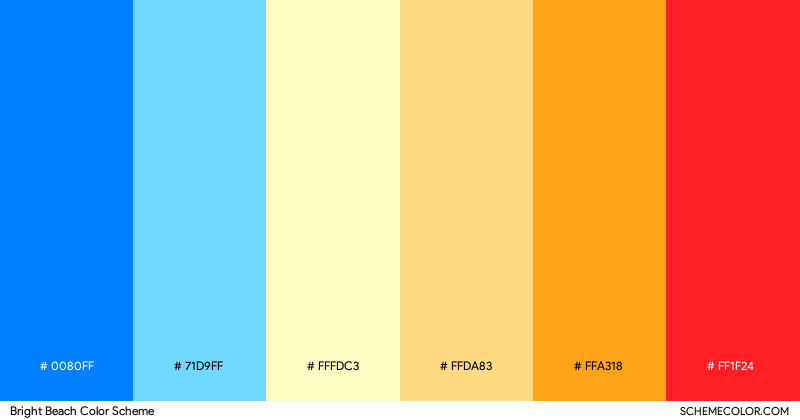 Bright Beach color scheme