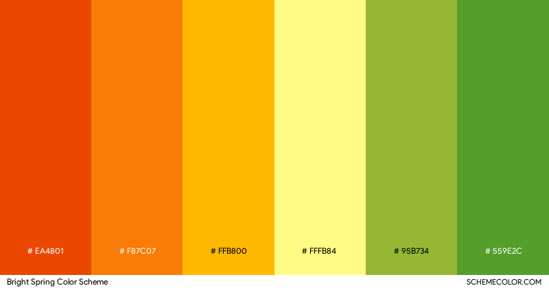 Bright Spring color scheme