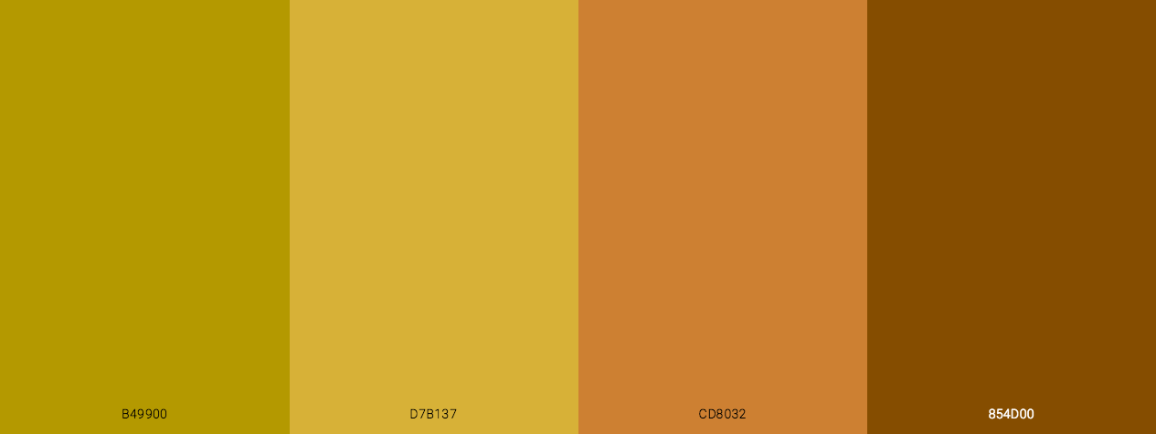 Bronze With Gold Monochromatic Colors