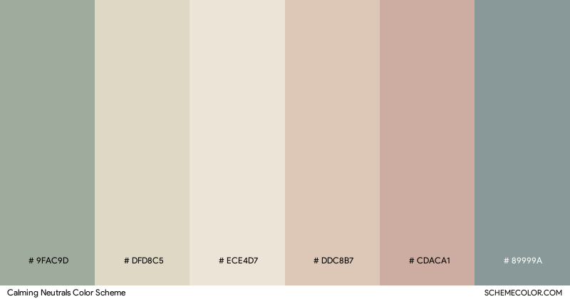 Calming Neutrals color scheme
