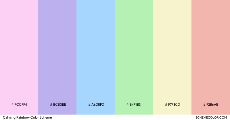 Calming Rainbow color scheme