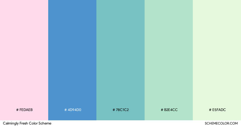 Calmingly Fresh color scheme