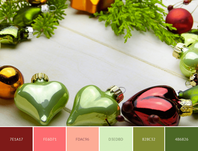 Christmas Red And Green Ornaments