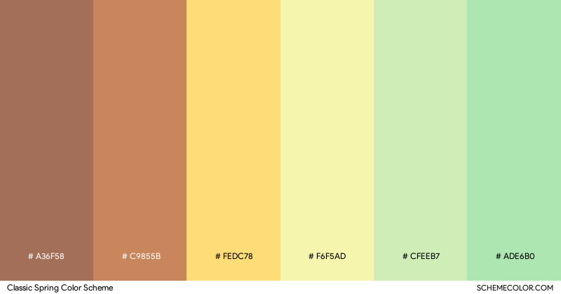 Classic Spring color scheme