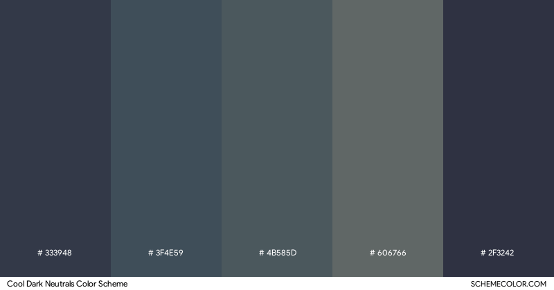 Cool Dark Neutrals color scheme