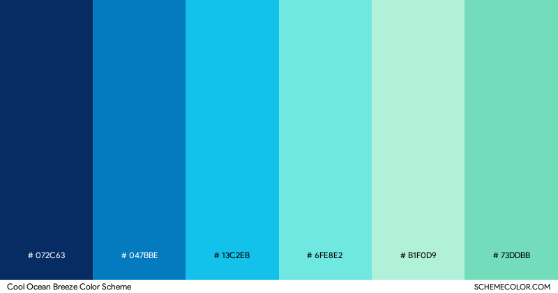 Cool Ocean Breeze color scheme