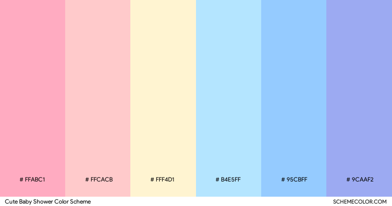 Cute Baby Shower color scheme