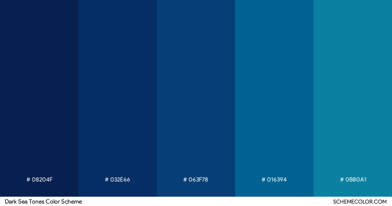 Dark Sea Tones color scheme