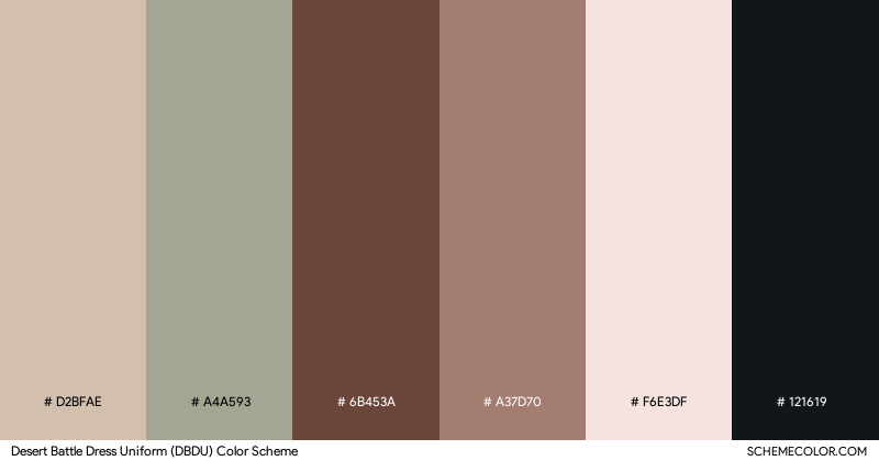 Desert Battle Dress Uniform (DBDU) color scheme