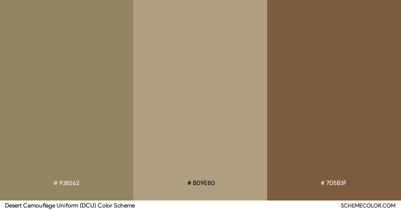 Desert Camouflage Uniform (DCU) color scheme
