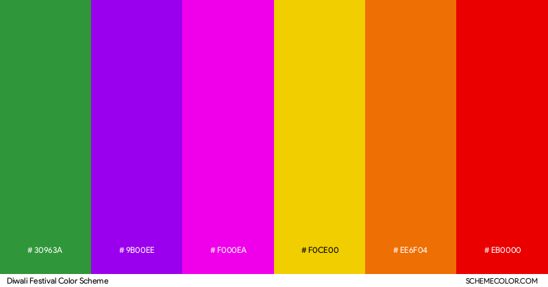 Diwali Festival color scheme