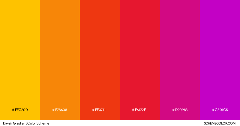 Diwali Gradient color scheme
