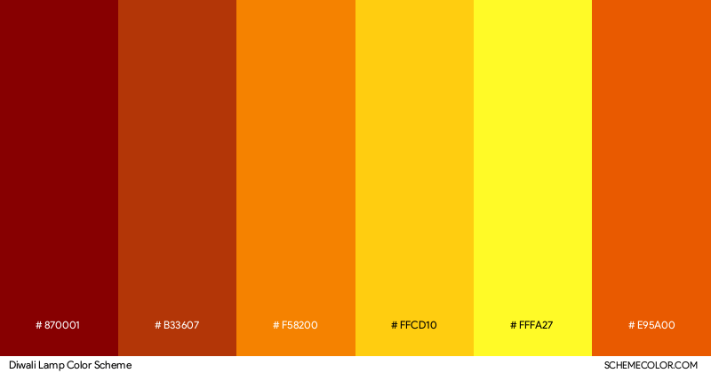 Diwali Lamp color scheme
