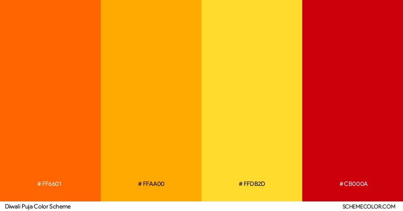 Diwali Puja color scheme