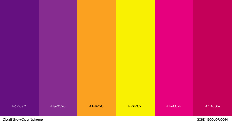 Diwali Show color scheme