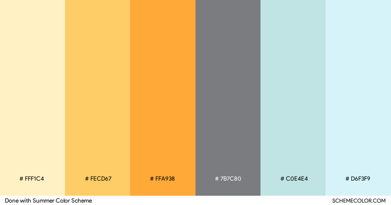 Done with Summer color scheme