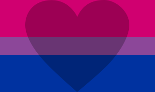 Biromantic flag- stripes of pink, purple and blue