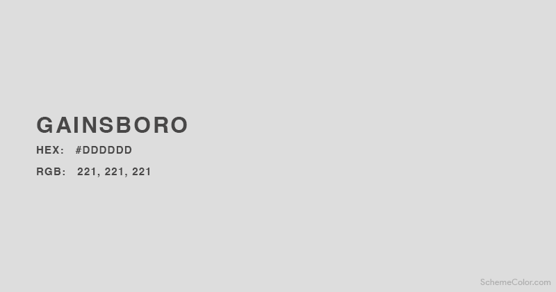 Gainsboro color - Hex: #DDDDDD