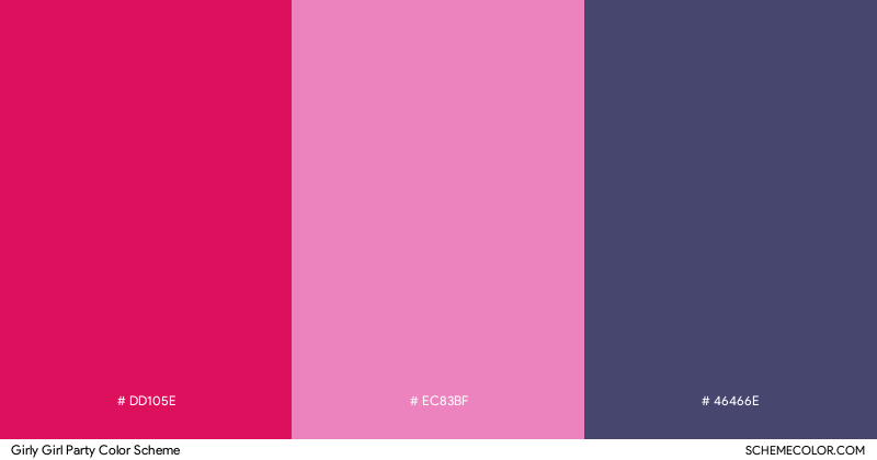 Girly Girl Party color scheme
