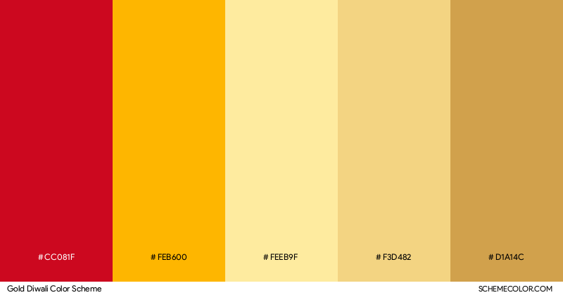 Gold Diwali color scheme