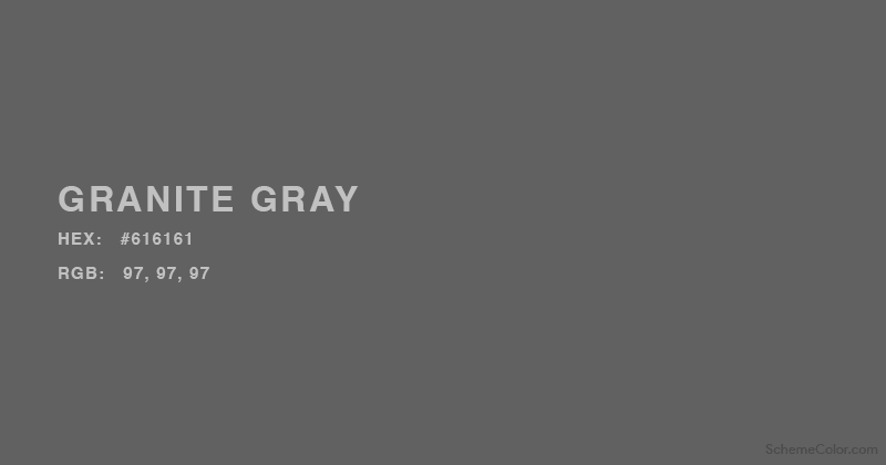 Granite Gray color - Hex: #616161