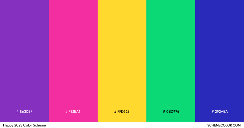 Happy 2023 color scheme